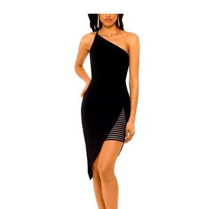 Xscape Dress One Shoulder Illusion Dress